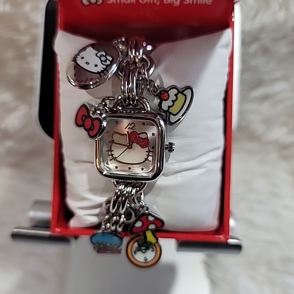 Hello Kitty Charm Bracelet Watch, Analog. Brand New Hanging Charms HTF - Picture 3 of 6